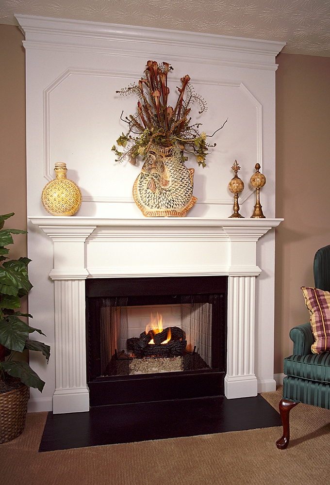 Candler 36A Plaster Fireplace Mantel - Image