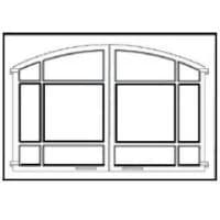 Lennox - H8777 APD40C - 40" Arch Pane Design Door Facing Kit - Black - (Old part # H0934)