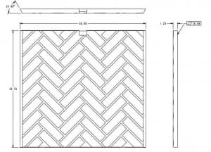 SB100 REFRACTORY BACK - Herringbone