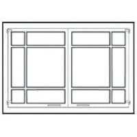 Lennox - H8785 SPD45C - 45" Square Pane Design Door Facing Kit - Black