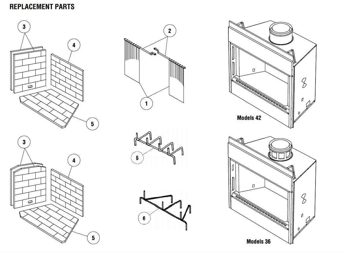 Superior Br 36 Replacement Parts, Superior Fireplace Replacement Logs