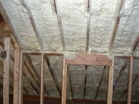 spray foam insulation for walls and ceiling both commercial and residential