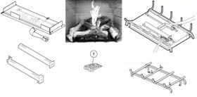 Fqactory Supplied Replacement Gas Logs, Burners & Grates